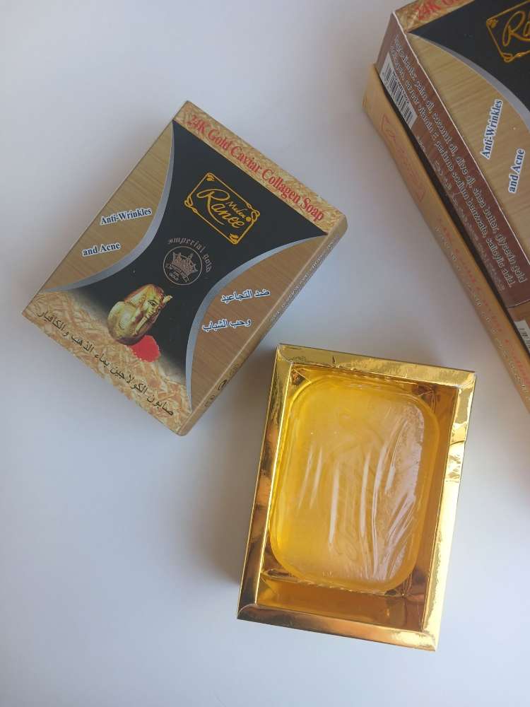 صابون طلای رانی  24K Gold Caviar Collagen Soap
